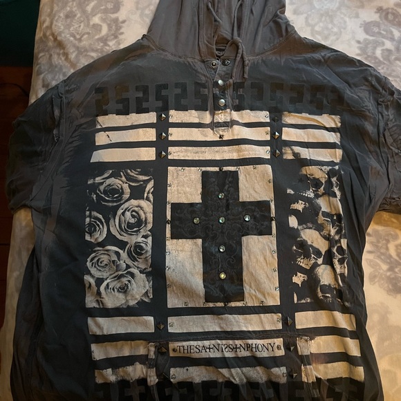 Mens rockstar jeans, Craig Jordan shorts, saints symphony long sleeve with hood - Picture 8 of 16